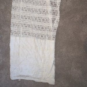 White lace maxi skirt